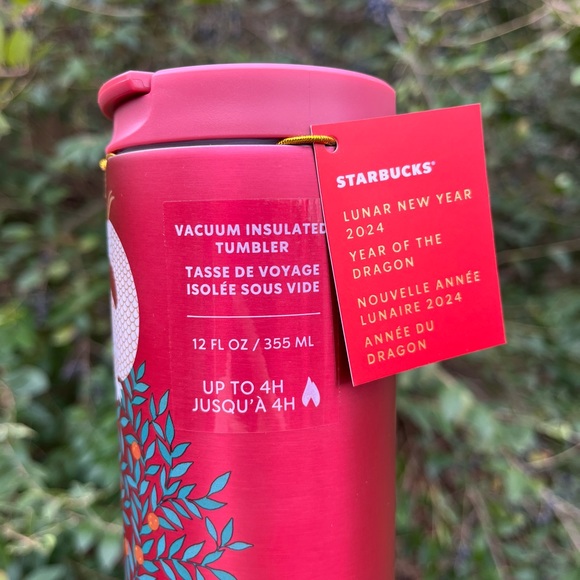 Starbucks 2024 Year of the Dragon Maroon Tumbler - Picture 4 of 7